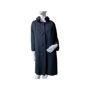 Vintage 1960s Mink Collar Coat